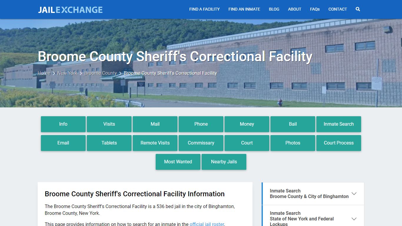 Broome County Sheriff's Correctional Facility - Jail Exchange
